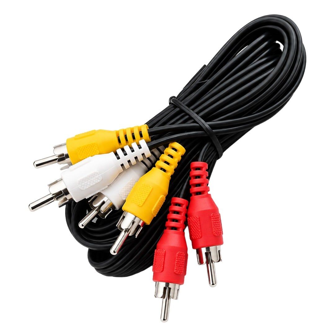 3 RCA 3 RCA Kablo 1.5 Metre 2 Uçu Renkli Rca Ses Ve Görüntü Kablosu