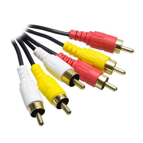 Ayt 3 RCA 3 RCA Kablo 1.5 Metre 2 Uçu Renkli Rca Ses Ve Görüntü Kablosu