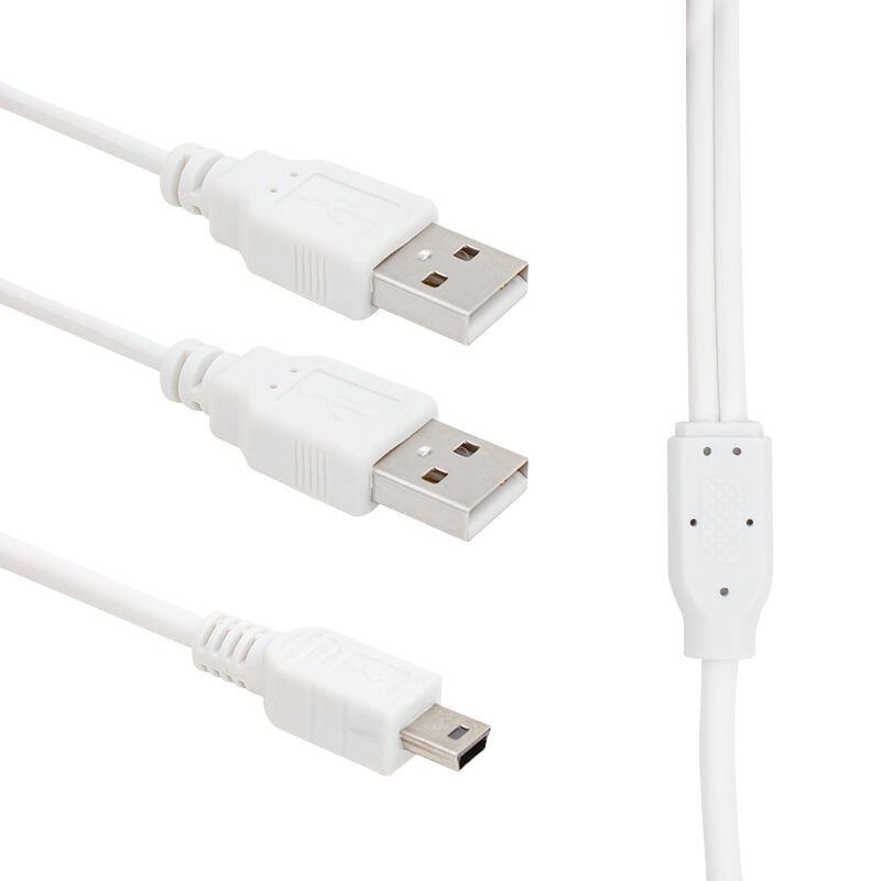Powermaster USB 2 A Erkek Mini USB 5 Pin 1 Metre Kablo Oto Araç Kamerası Navigasyon Kablosu Usbli
