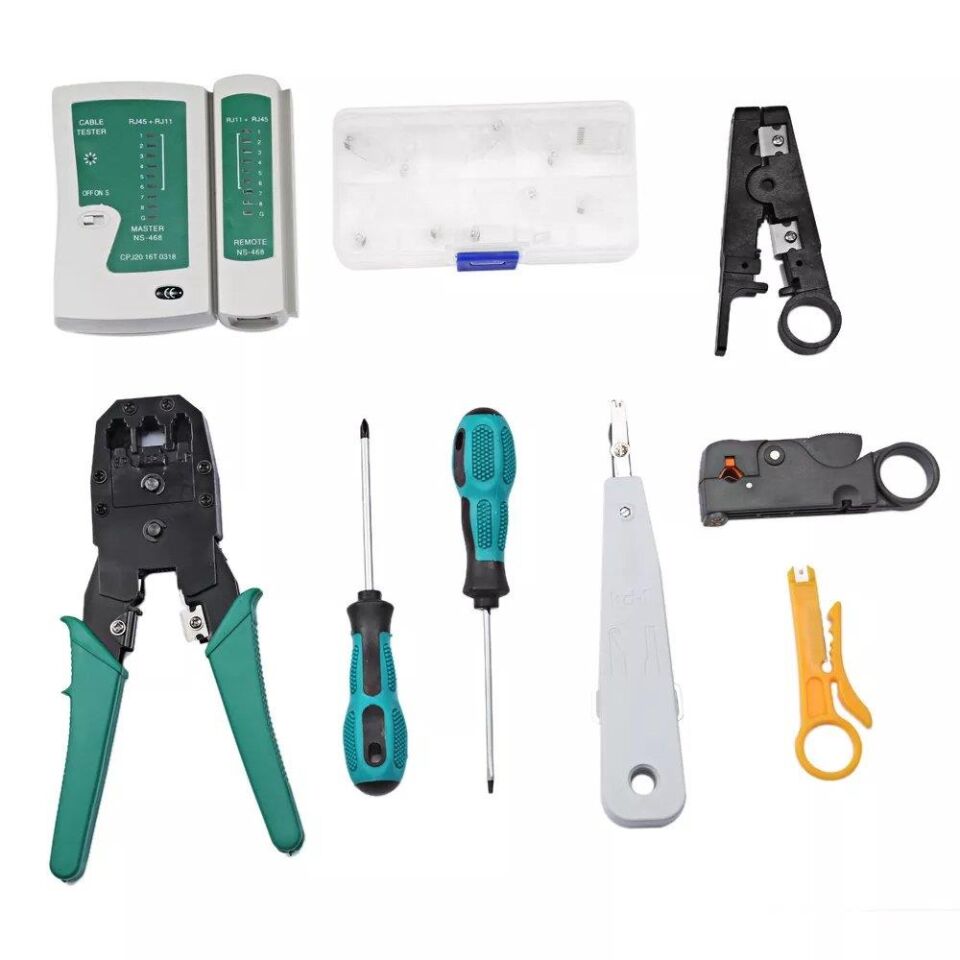 Powermaster PM-15953 RJ9-RJ11-RJ45 3 lü Penseli Kablo Test Telefon İnternet Kablo Jack Soket Onarım Seti