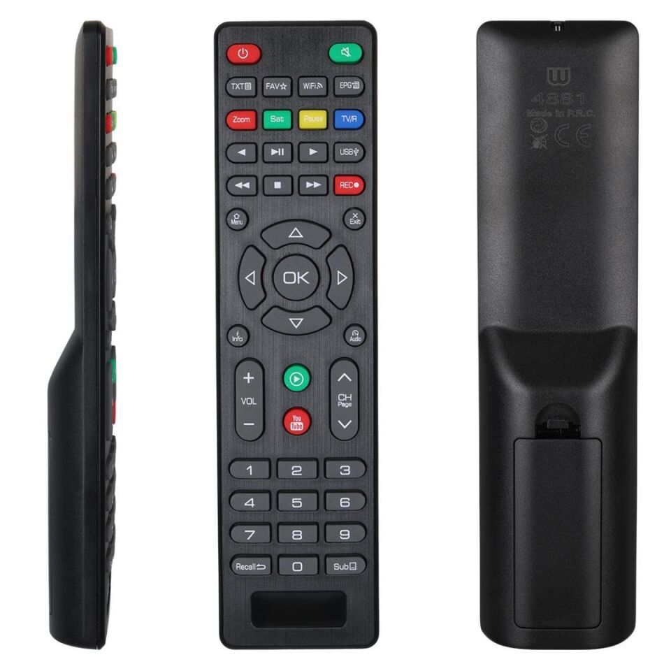WEKO KR MILLENIUM MLN-20000 YOUTUBE TUŞLU MİNİ HD UYDU KUMANDASI (4881=5582)
