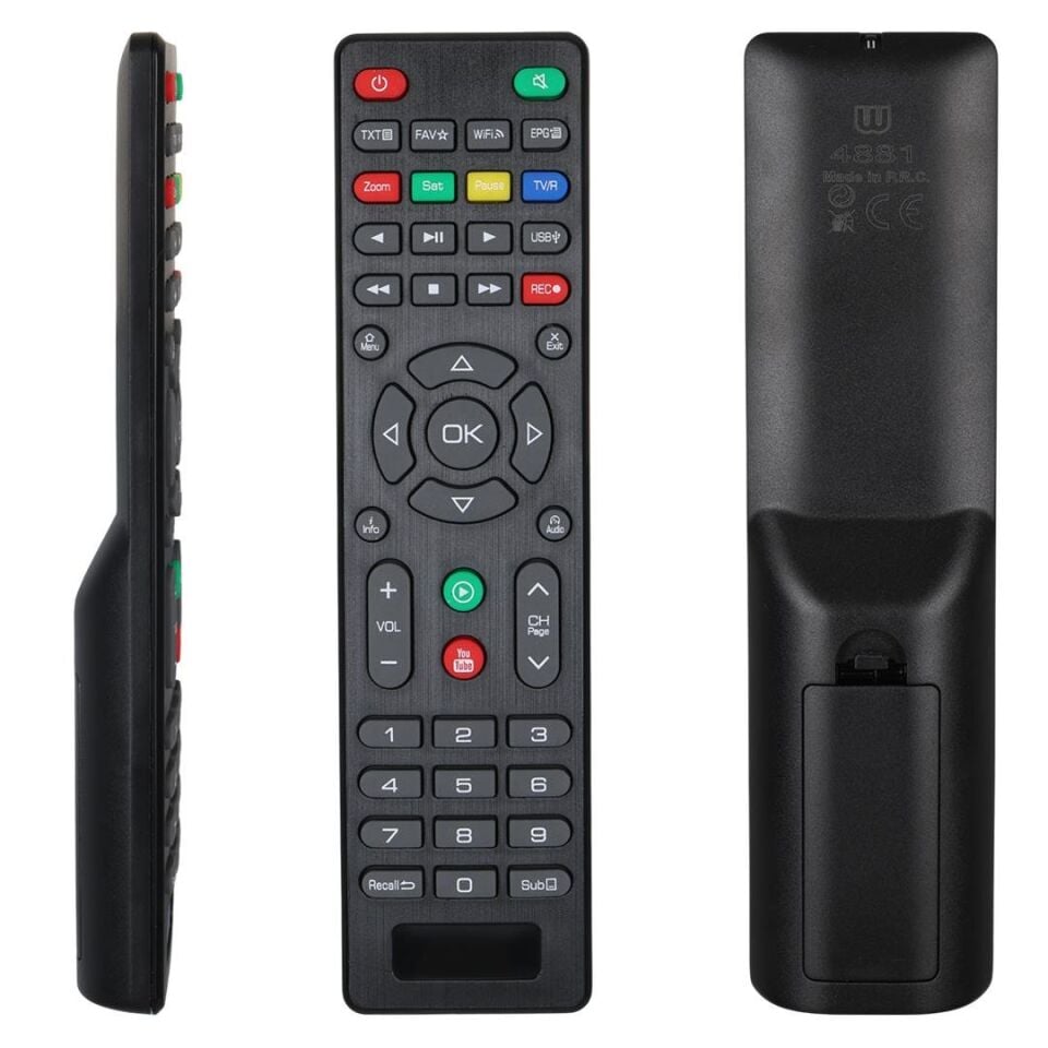 WEKO KR MILLENIUM MLN-20000 YOUTUBE TUŞLU MİNİ HD UYDU KUMANDASI (4881=5582)