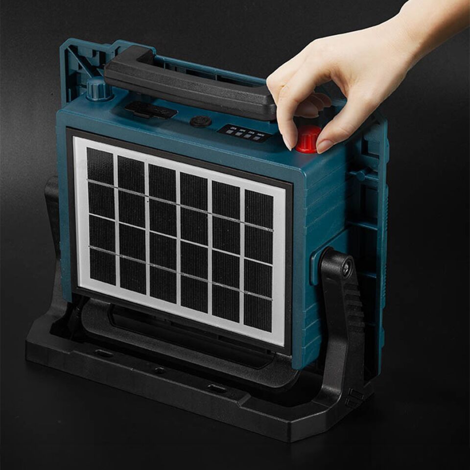 Powermaster W8109-1 Şarjlı Powerbank Özellikli 200W Günışığı/Beyaz Renk Solar Aydınlatma Acil Durum / Kamp Lambası