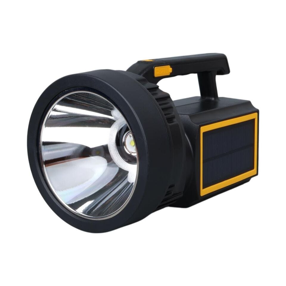 Powermaster W5193 Solar Şarjlı El Feneri Uzun Mesafe Işıldak