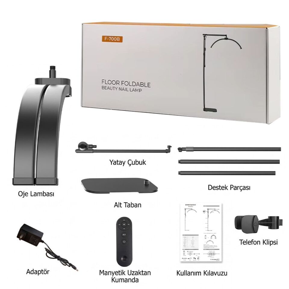 Trled F-700B 70CM Zebra Elmas Desenli Ayaklı Profesyonel Güzellik Salonu Lambası