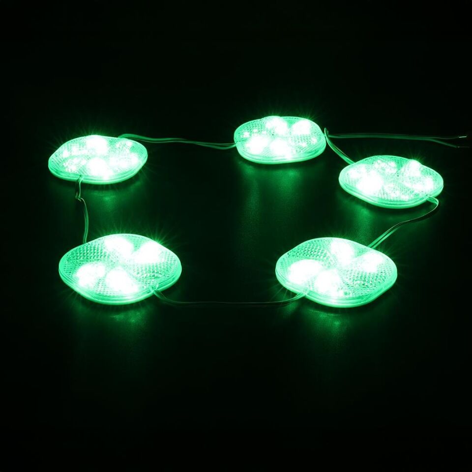 Powermaster PM-14699 12 Volt 3 Watt Yeşil Yanıp Sönen Çakar 6565-2835 Modül Led 65X65x12mm