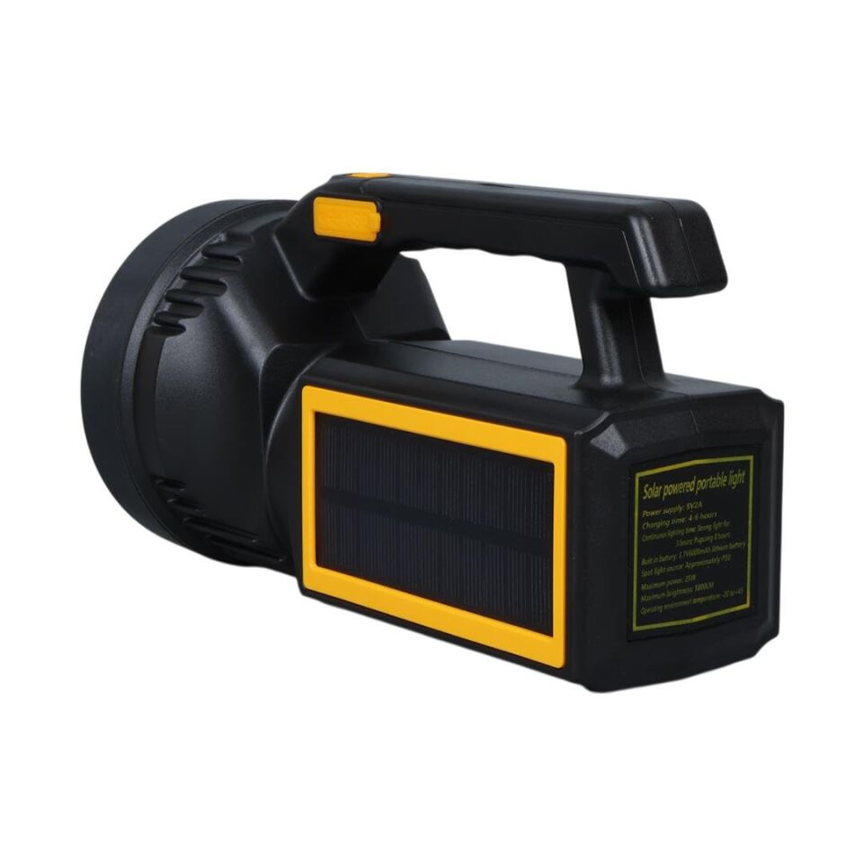 Powermaster W5192 Solar Şarjlı El Feneri Uzun Mesafe Işıldak