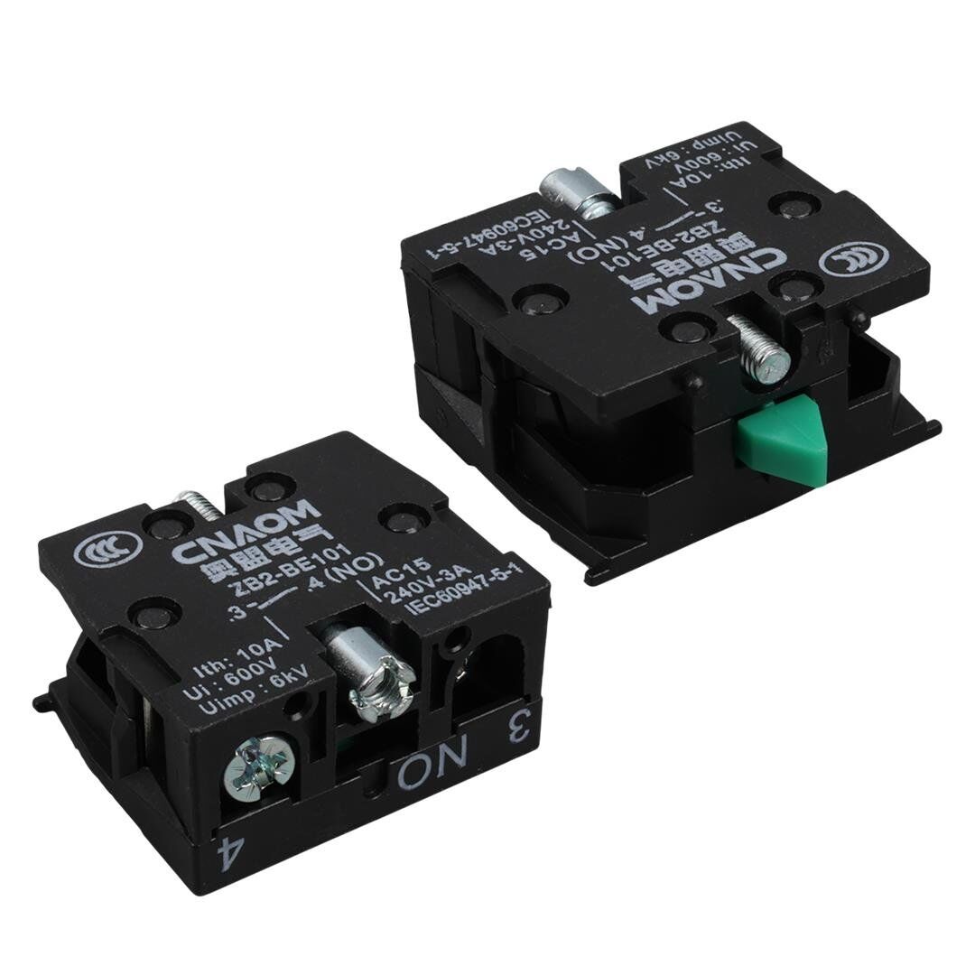 Ayt 22 mm Devre Açma Kapama Kontak Blok No Kırmızı Lay5-BE101