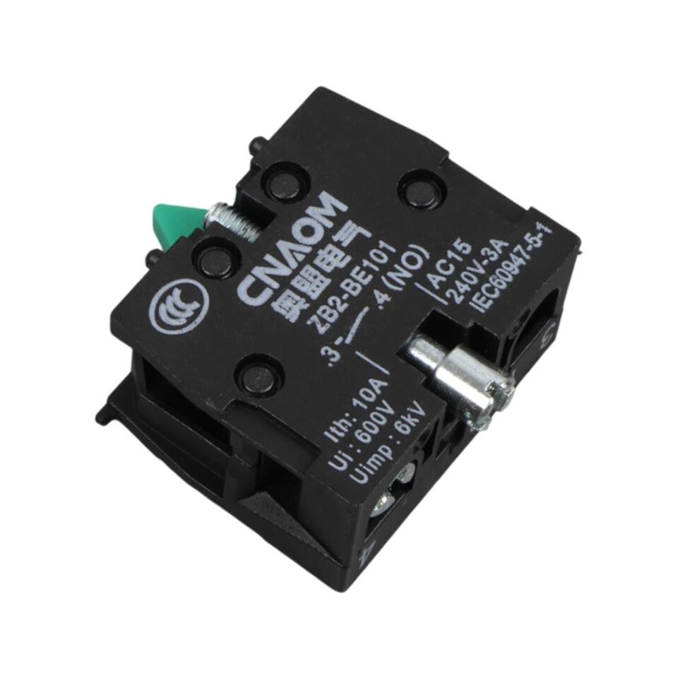 Ayt 22 mm Devre Açma Kapama Kontak Blok No Kırmızı Lay5-BE101