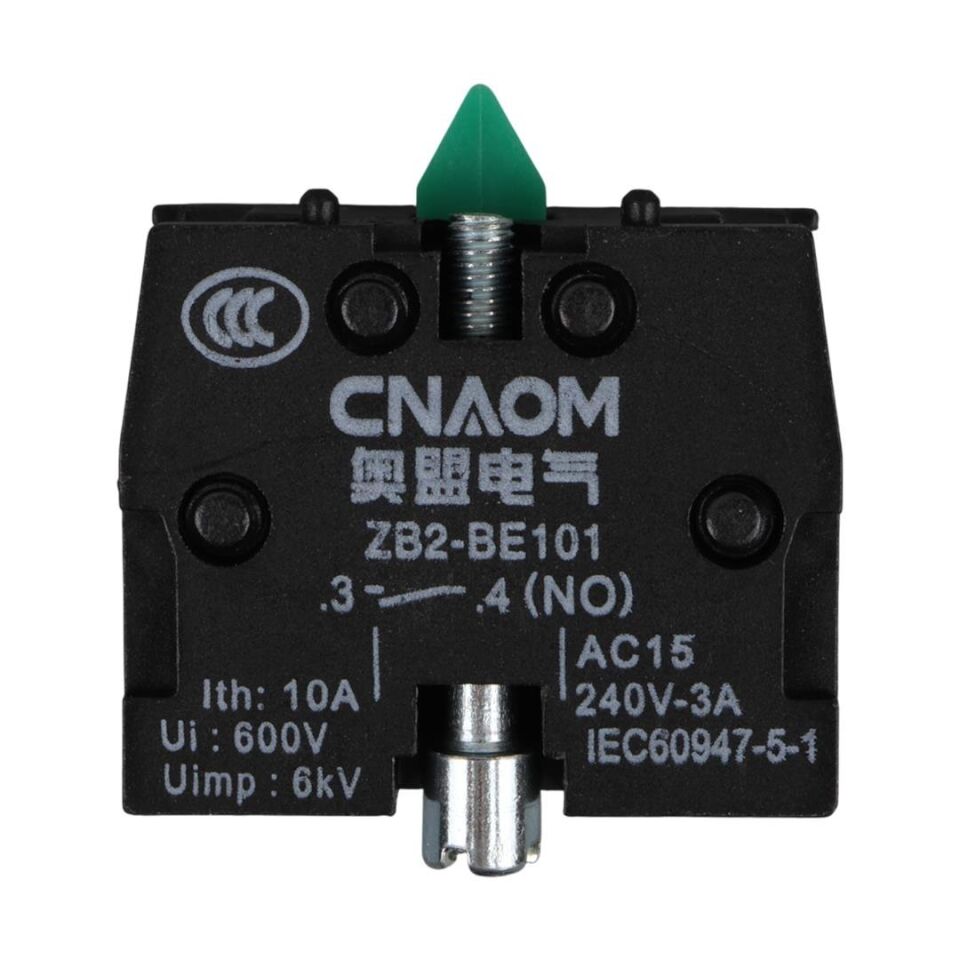 Ayt 22 mm Devre Açma Kapama Kontak Blok No Kırmızı Lay5-BE101