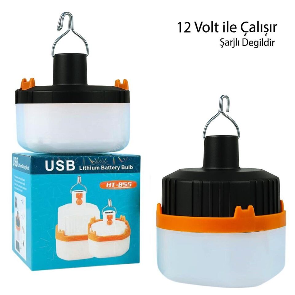 Powermaster HT-A11 12 Volt Siyah Led Lamba Krokodil Maşalı Uçlu 21 SMD Ledli