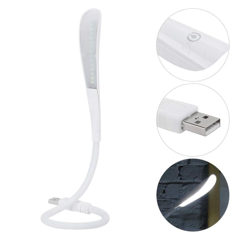 Powermaster PM-24560 14 Ledli Beyaz Esnek Usb Led Lamba 3 Kademeli