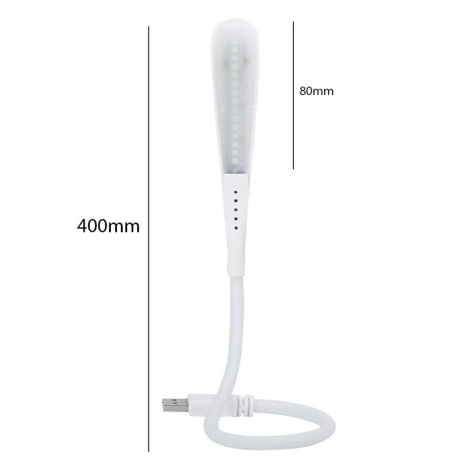 Powermaster PM-24560 14 Ledli Beyaz Esnek Usb Led Lamba 3 Kademeli