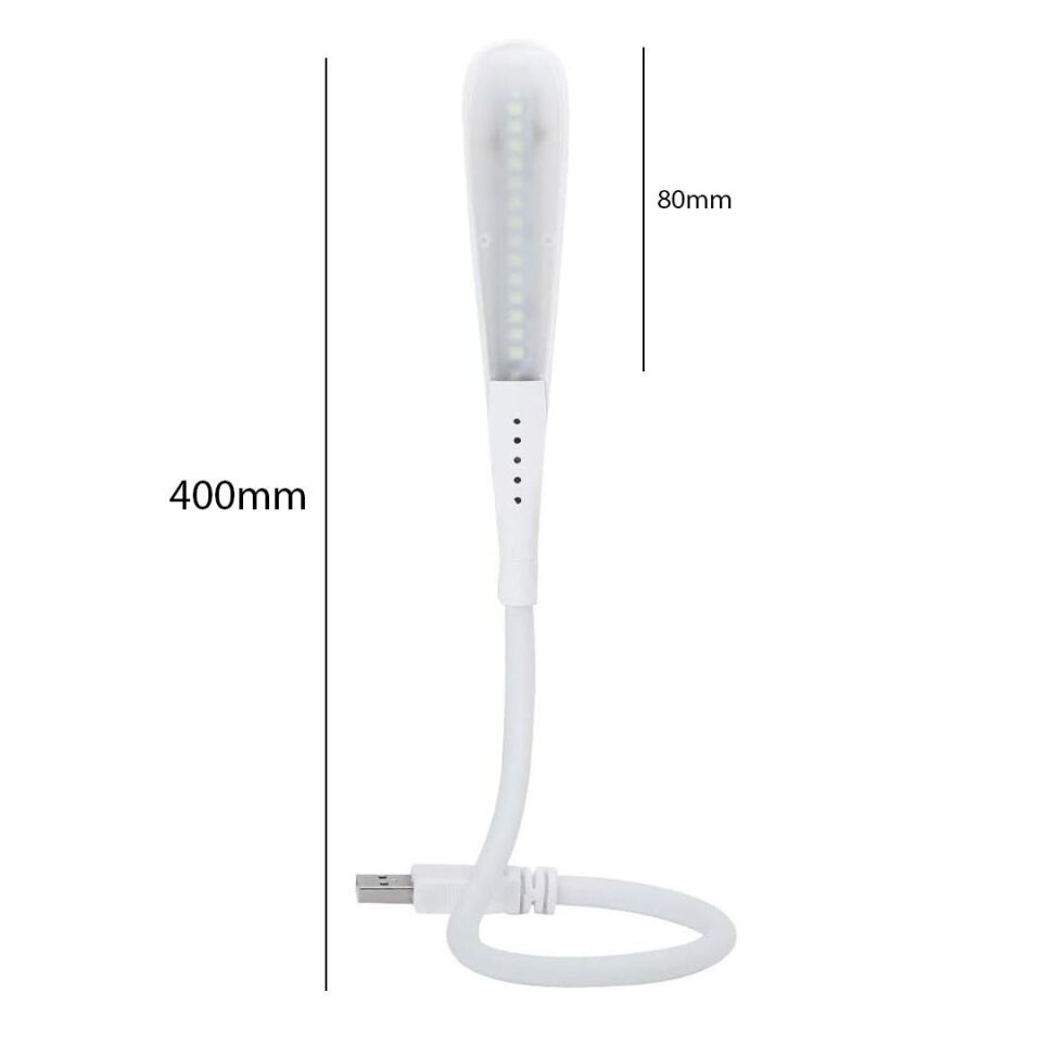 Powermaster PM-24560 14 Ledli Beyaz Esnek Usb Led Lamba 3 Kademeli