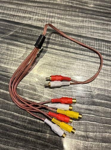 Powermaster 2 Rca Erkek 6 Rca Dişi 40 Cm Kablo Renkli Ses Görüntü Kablosu
