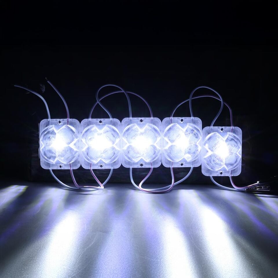Powermaster PM-14711 12 Volt 2 Watt Soğuk Beyaz Yanıp Sönen Çakar 4333-3030 Modül Led 43X33x28mm
