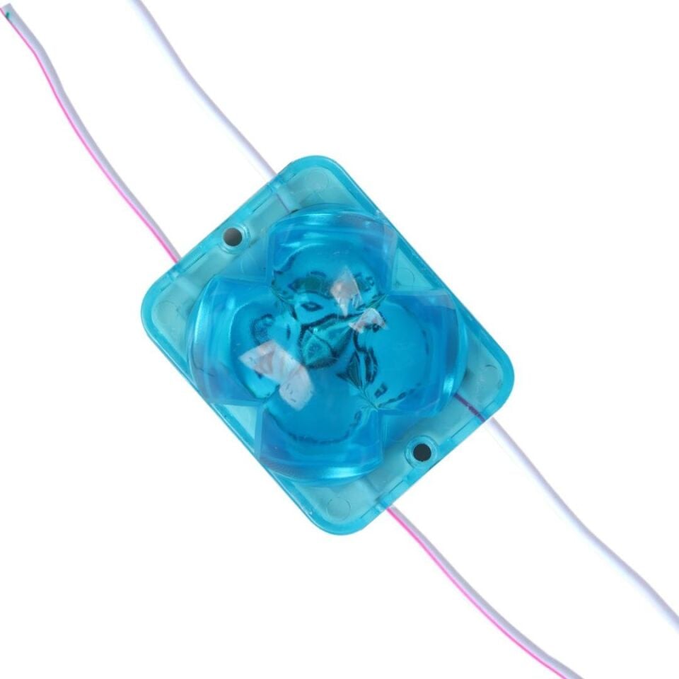 Powermaster PM-14713 12 Volt 2 Watt Mavi Yanıp Sönen Çakar 4333-3030 Modül Led 43X33x28mm