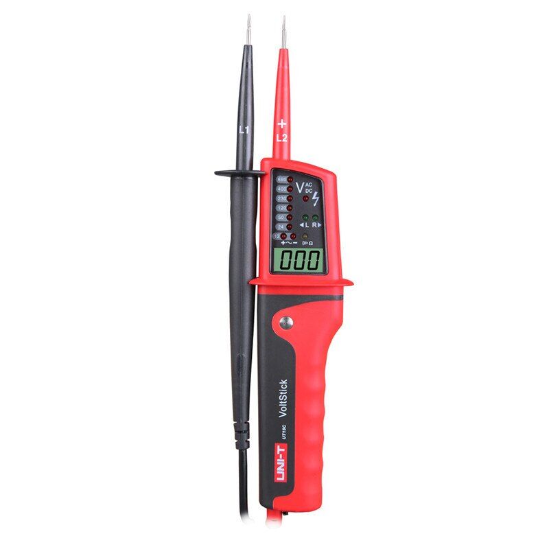 Powermaster Ledli Dijital Voltaj Test Dedektörü Cihazı DC AC Direnç Ölçer Su Geçirmez