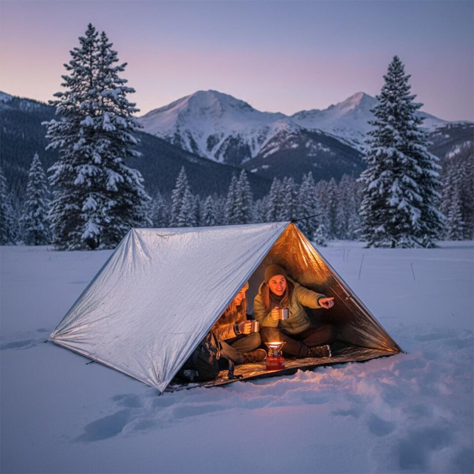 Sunup SN-29181 Soğuk Sıcak Tutan Çift Taraflı Gümüş Acil Durum Deprem İlk Yardım Çantası Battaniyesi 130X210cm