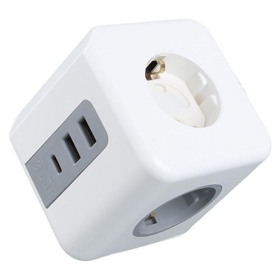 VEA VE-23089 2X USB 1X Type-C 3'Lü Çocuk Ve Termal Korumalı Grup Priz