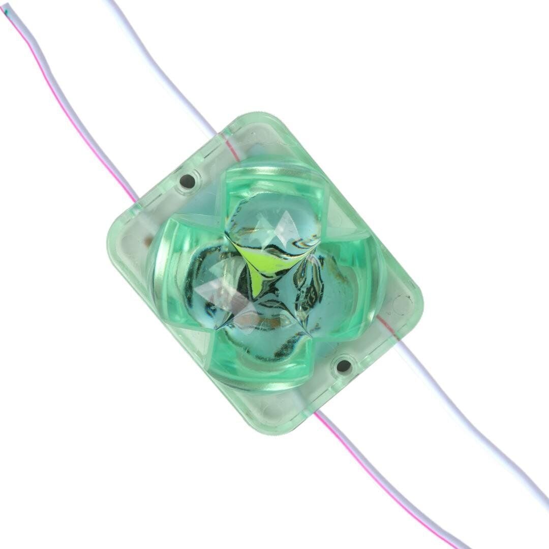 Powermaster PM-14714 12 Volt 2 Watt Yeşil Yanıp Sönen Çakar 4333-3030 Modül Led 43X33x28mm