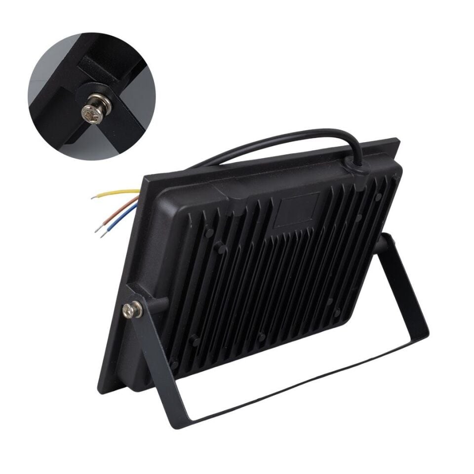 Powermaster PM-22572 100 Watt - 220 Volt 6500K IP66 150* Işık Açısı Siyah Slim Kasa Beyaz Led Projektör