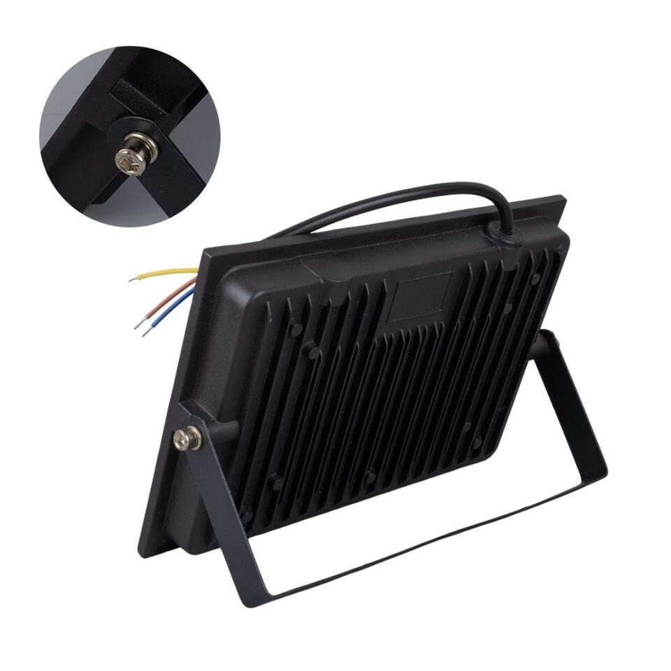 Powermaster PM-22572 100 Watt - 220 Volt 6500K IP66 150* Işık Açısı Siyah Slim Kasa Beyaz Led Projektör