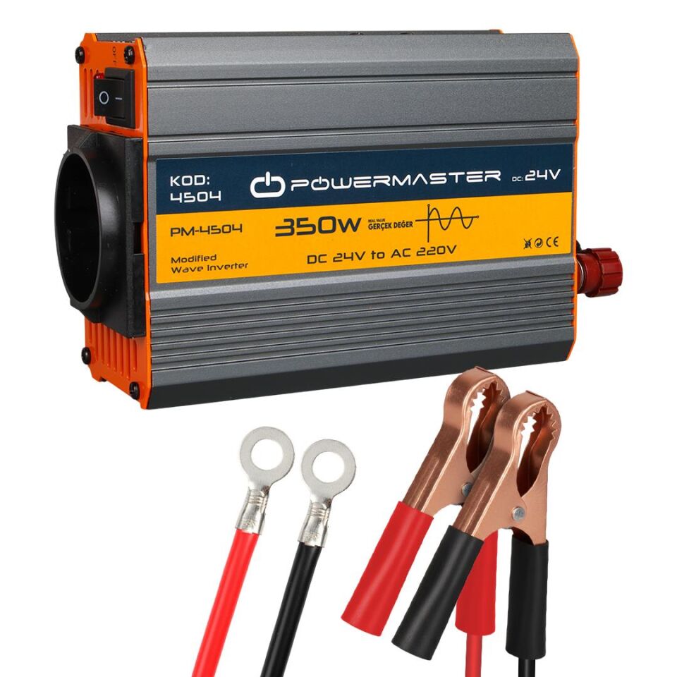 Powermaster 24 Volt 350 Watt 220 Volt Modified Sinus İnverter PM-4504 12v-220v Çevirici Dönüştürücü