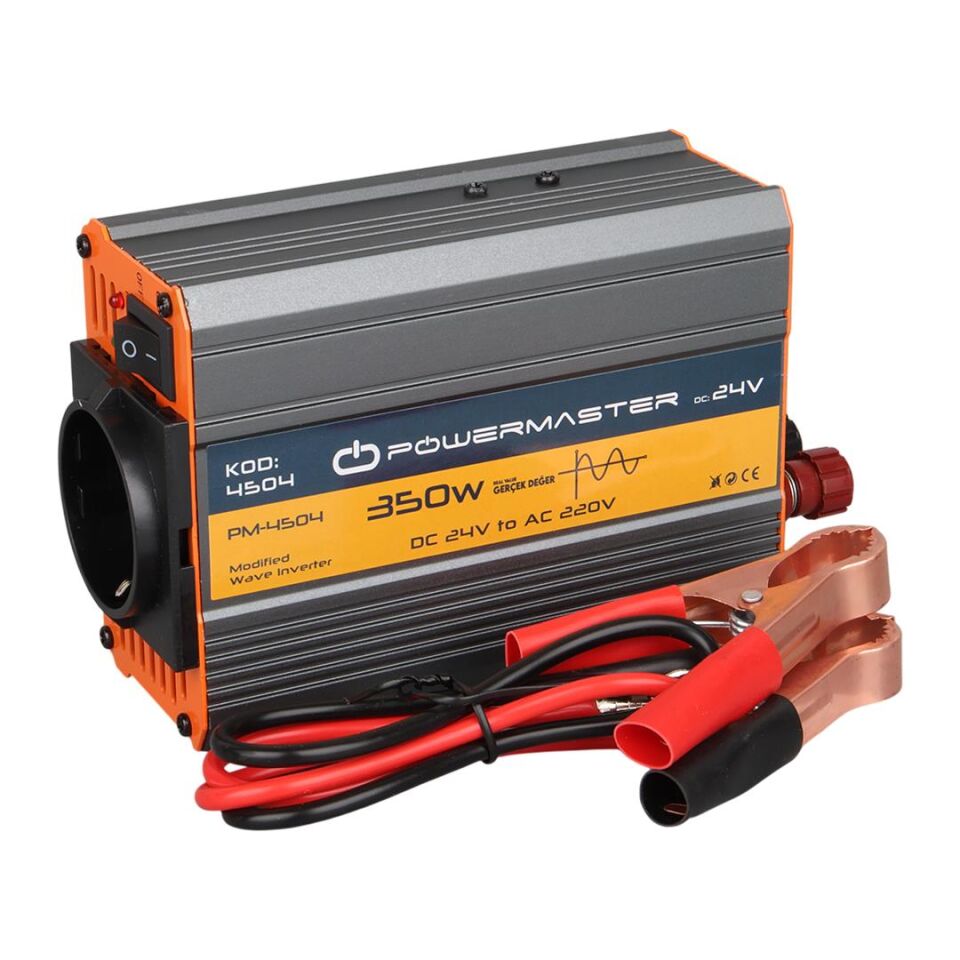 Powermaster 24 Volt 350 Watt 220 Volt Modified Sinus İnverter PM-4504 12v-220v Çevirici Dönüştürücü