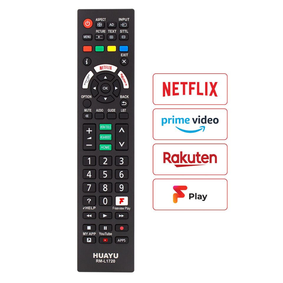 Ayt Huayu Kl Rm-L1720 Panasonic Netflix Youtube Tuşlu Lcd Led Tv Kumandası Smart tv Kumandası