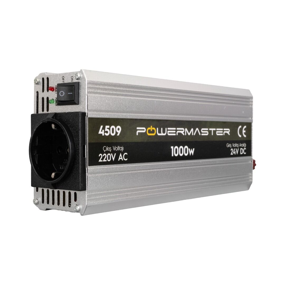 Powermaster 24 Volt 1000 Watt 220 Volt Modified Sinus İnverter 24V-220V Çevirici Dönüştürücü