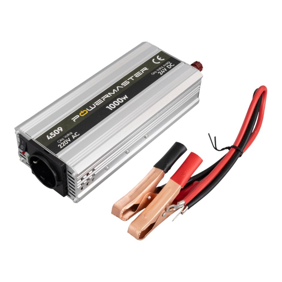 Powermaster 24 Volt 1000 Watt 220 Volt Modified Sinus İnverter 24V-220V Çevirici Dönüştürücü