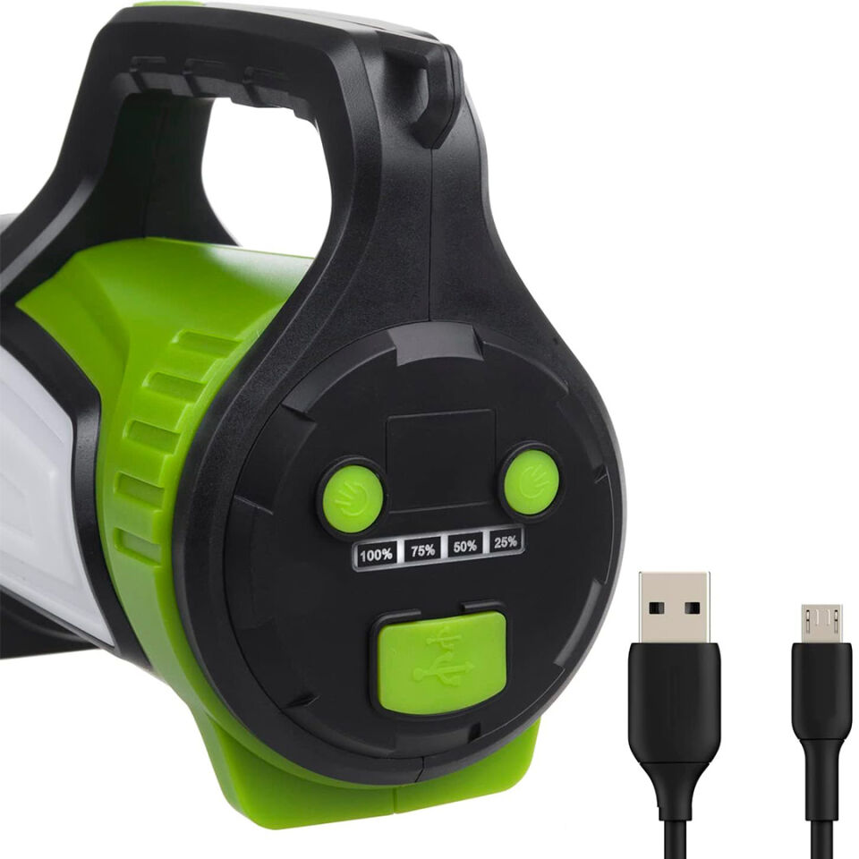 Powermaster Js-881 B Şarjlı Ledli Uzun Menzilli Kamp Ve Ev Tipi Işıldak Fener Powerbank Özellikli