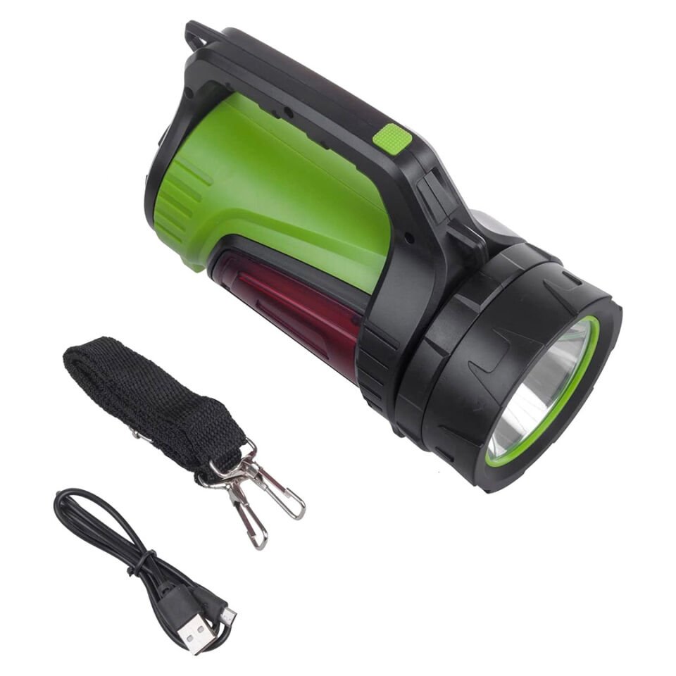 Powermaster Şarjlı Ledli Uzun Menzilli Kamp Ve Ev Tipi Işıldak Fener Powerbank Özellikli