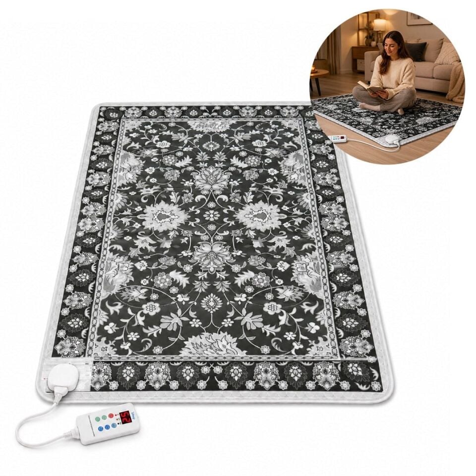Sunup TY-1*2 859W 100X200CM Isıtmalı Pad Halı - Dijital Termostatlı Karbon Kristal Teknolojisi
