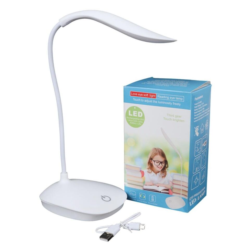 Powermaster PM-19316 5 Volt - 0.5 Amper Dokunmatik Tuşlu 14 Ledli Şarjlı Portatif Masa Lambası