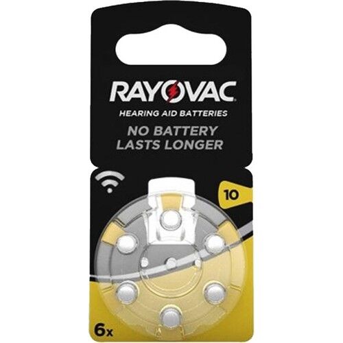 Rayovac 10 No İşitme Cihazı Kulaklık Pili 6 lı Paket 10 Nolu 1.45 Volt Kulaklık Pili