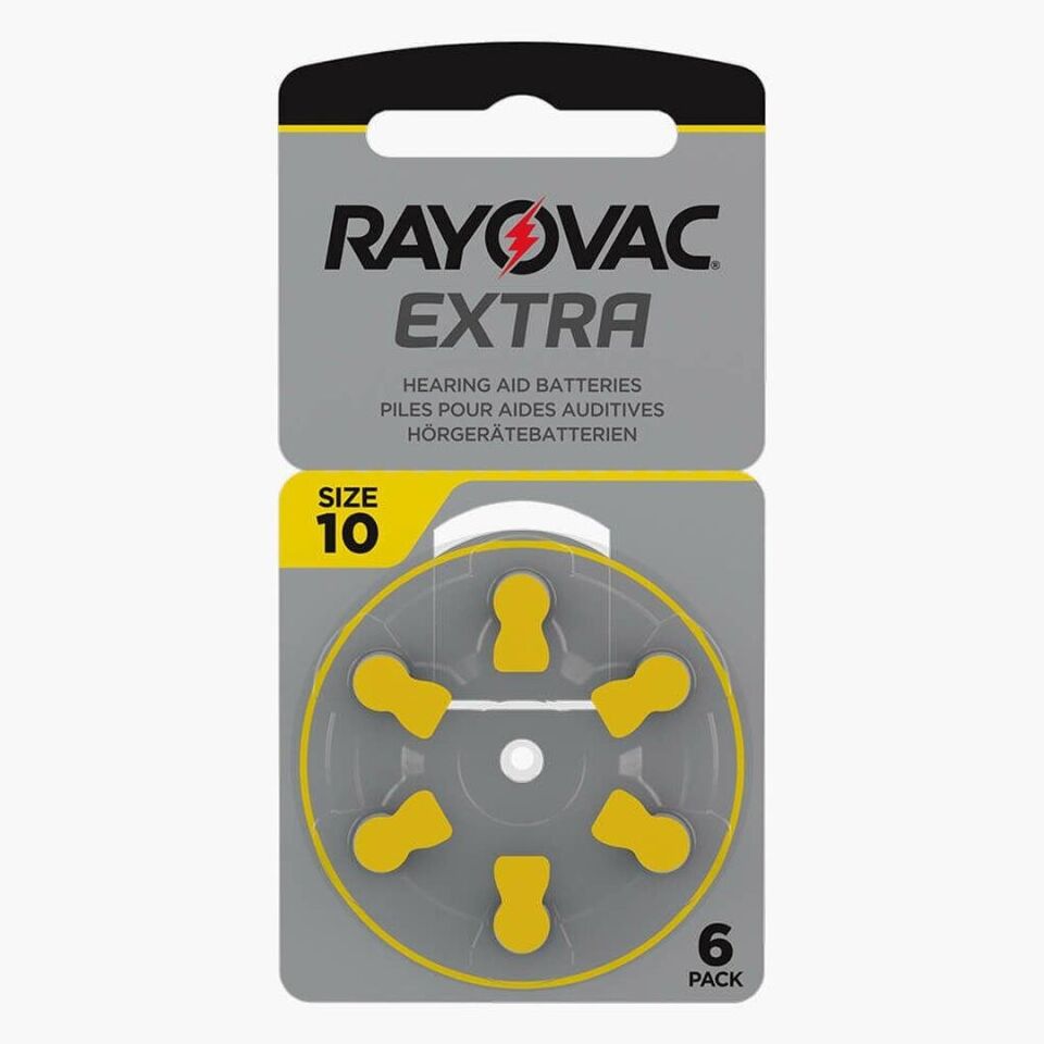 Rayovac 10 No İşitme Cihazı Kulaklık Pili 6 lı Paket 10 Nolu 1.45 Volt Kulaklık Pili