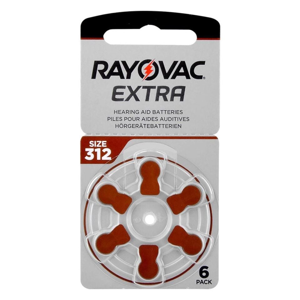 Rayovac 312 No Kulaklık Pili 6'lı Paket