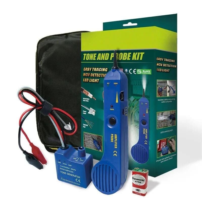 Powermaster Profesyonel Kablo İzleyici Bulucu Telefon İnternet Ethernet Kablosu Bulucu PM-6095