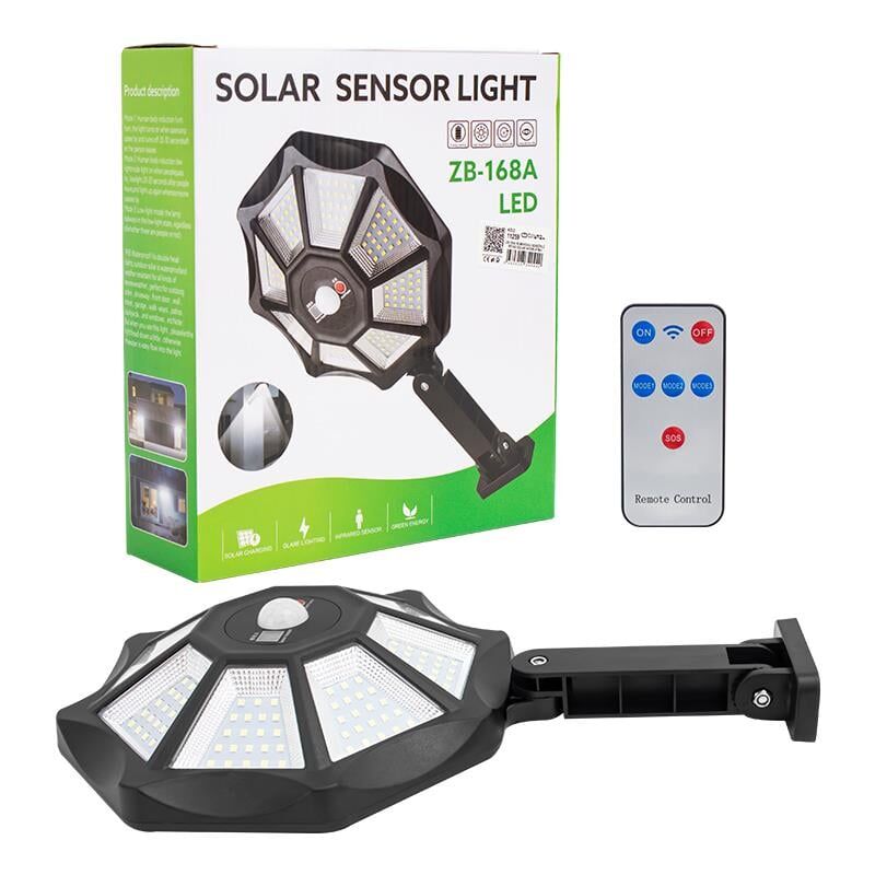 Powermaster ZB-168A Kumandalı Sensörlü Beyaz Solar Aydınlatma