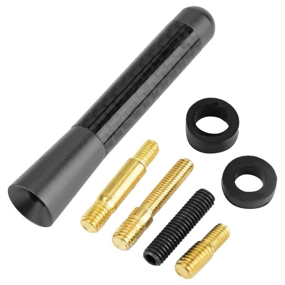 Powermaster PM-26308 Universal Mavi Karbon Fiber Oto Çubuk Radyo Anteni 12 CM
