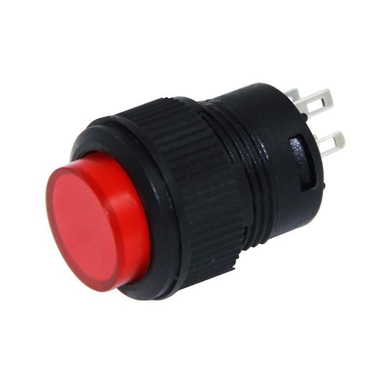 Ayt Ic-180C Yuvarlak 3 Pin Işıklı 16mm Basmalı Kalıcı Buton Düğme Anahtar
