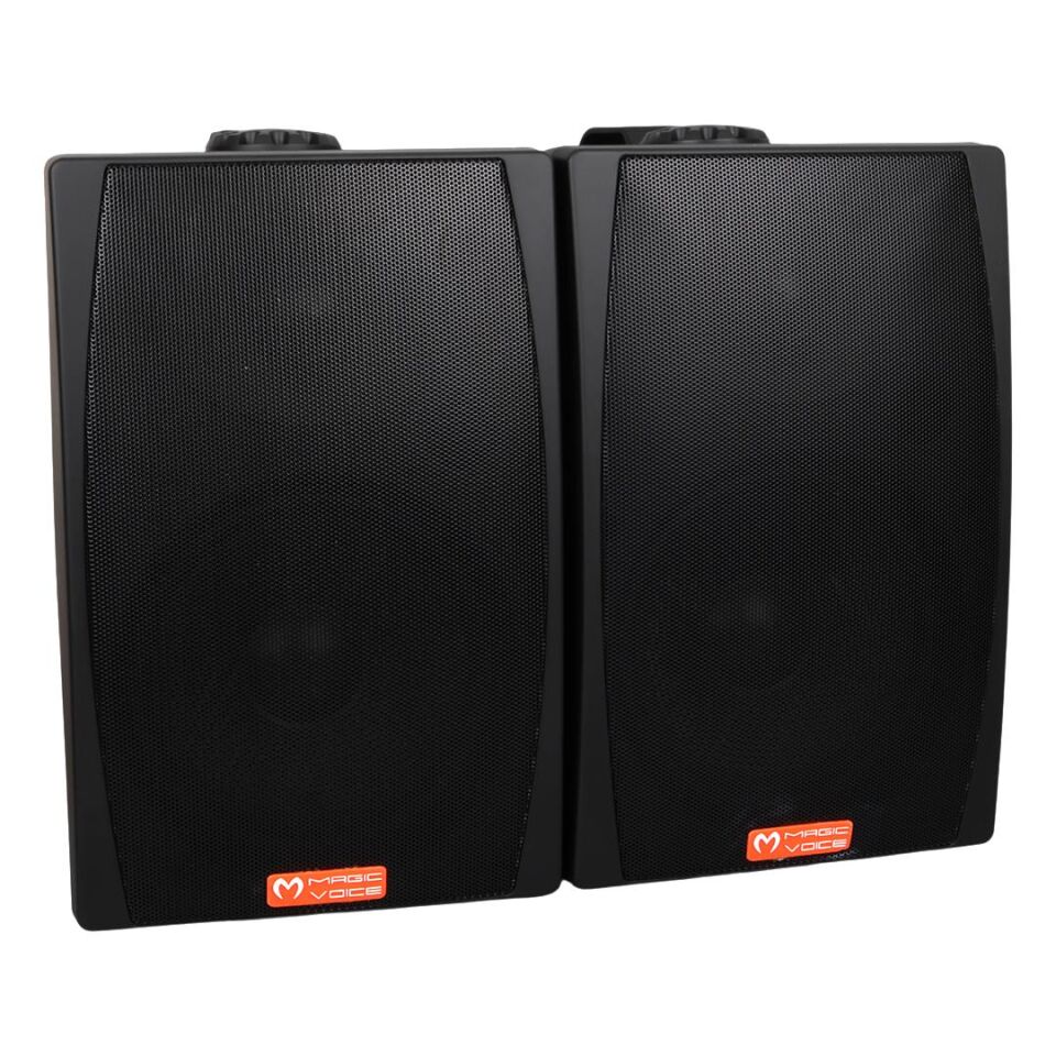 Magicvoice MV-03 16 CM 60 Watt Komütatörlü Hat Trafolu Siyah Sütun Hoparlör 2'Li Okul Cami Konferans Salonu Hoparlörü