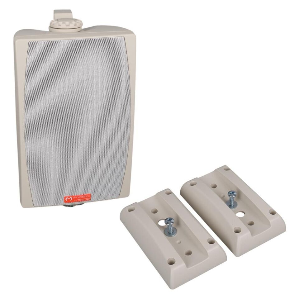 Magicvoice MV-03 16 CM 60 Watt Komütatörlü Hat Trafolu Beyaz Sütun Hoparlör 2'Li Okul Cami Konferans Salonu Hoparlörü