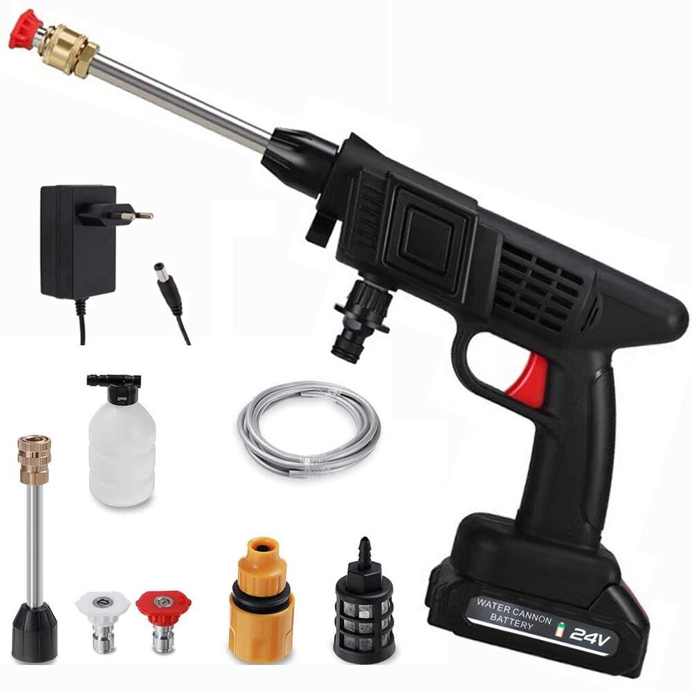 Powermaster Pm-7728 Basınçlı Su Püskürtme Cihazı Şarjlı Oto Araç Yıkama Makinası