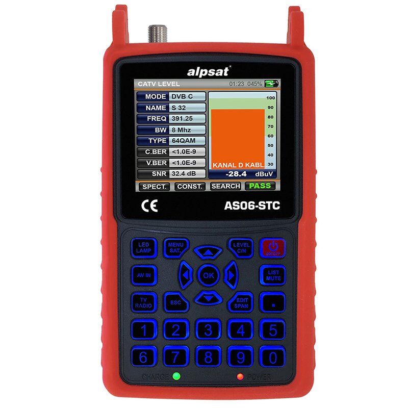 Ayt Satfinder 6 HD Slim Görüntülü Uydu Bulucu-AHD Test Cihazı AS06-STC
