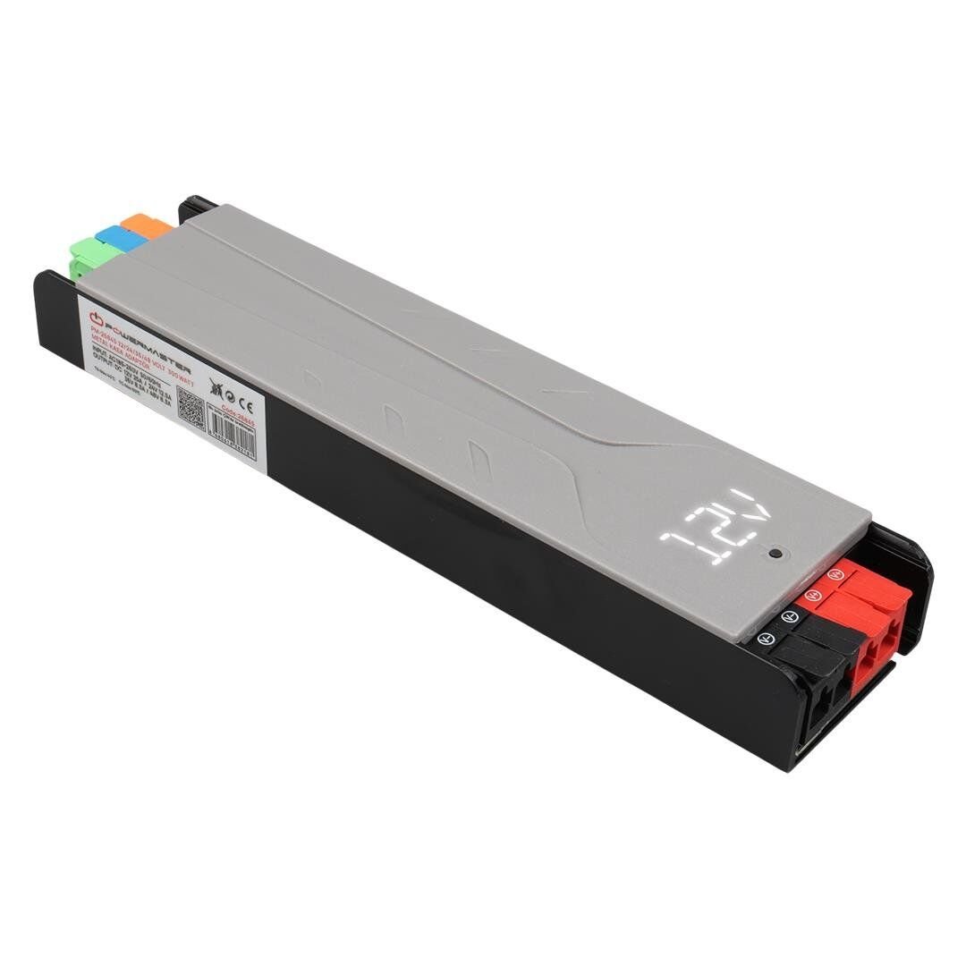Ayt Powermaster PM-26845 12-24-36-48 Volt 9 Amper 300 Watt Metal Kasa Kademeli Adaptör Voltaj Göstergeli 218x51x27mm