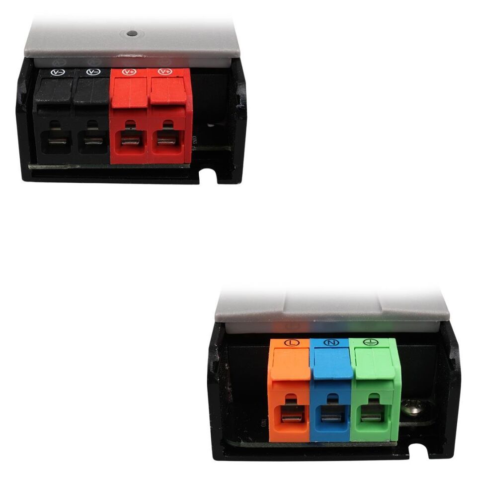 Ayt Powermaster PM-26845 12-24-36-48 Volt 9 Amper 300 Watt Metal Kasa Kademeli Adaptör Voltaj Göstergeli 218x51x27mm