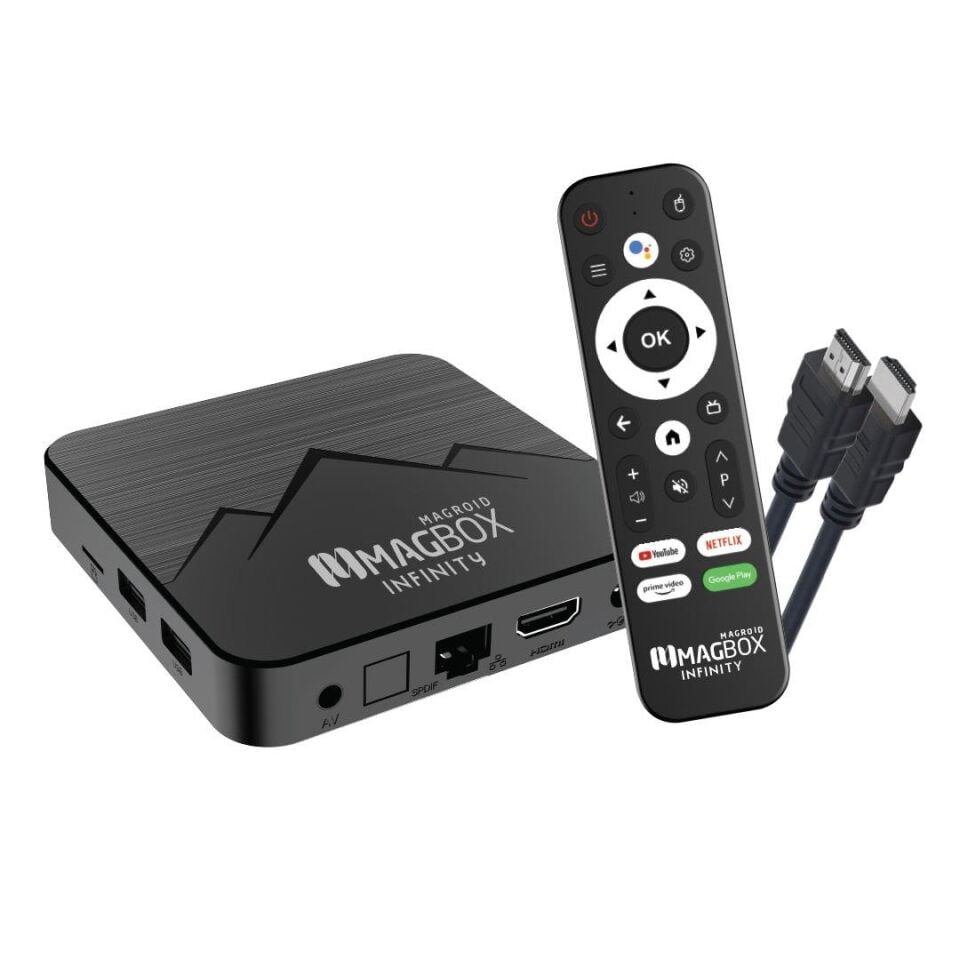 Magbox Magroid Infinty 64 GB HDD 4 GB Ram Bluetooth 5G Wifi Ses Komut Kumandalı Android TV Box